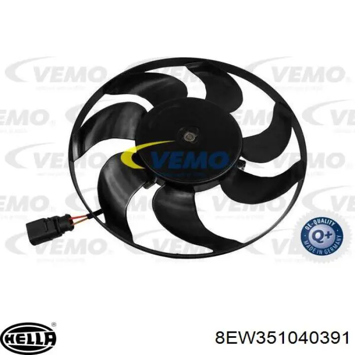 Ventilador de refrigeración completo derecho (motor y hélice) HELLA 8EW351040391 precio, desde 50,82 EUR