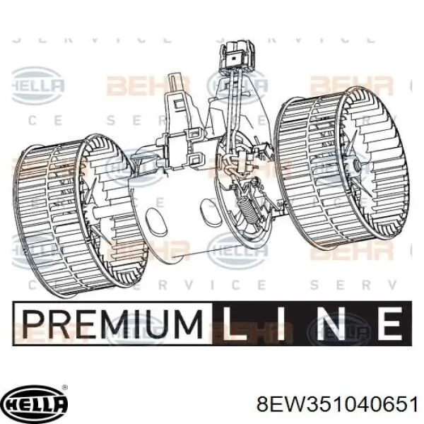 Comprar 8EW351040651 HELLA Motor de calefacción