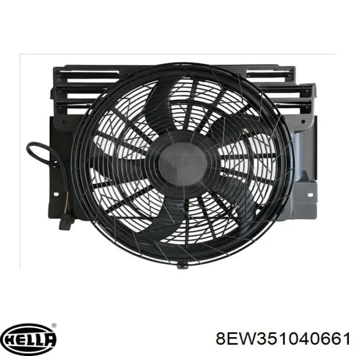 8EW351040661 HELLA difusor de radiador, aire acondicionado, completo con motor y rodete