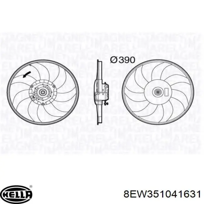 8EW351041631 HELLA ventilador del motor