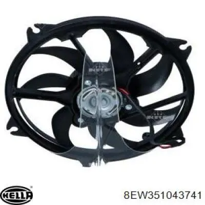 1253Q8 Peugeot/Citroen Ventilador (rodete +motor) refrigeración del motor con electromotor, izquierdo