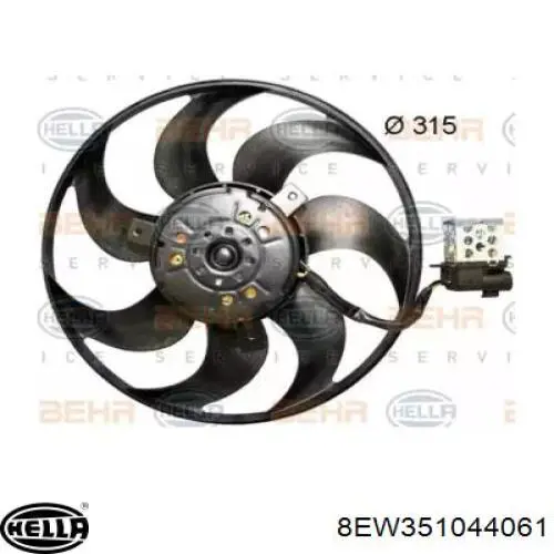 Ventilador de refrigeración del motor Opel 1341378