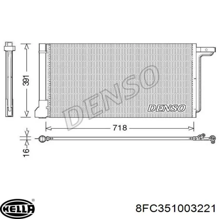 CF20161-12B1 Delphi condensador aire acondicionado