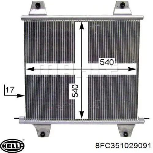 562033 Diesel Technic condensador aire acondicionado