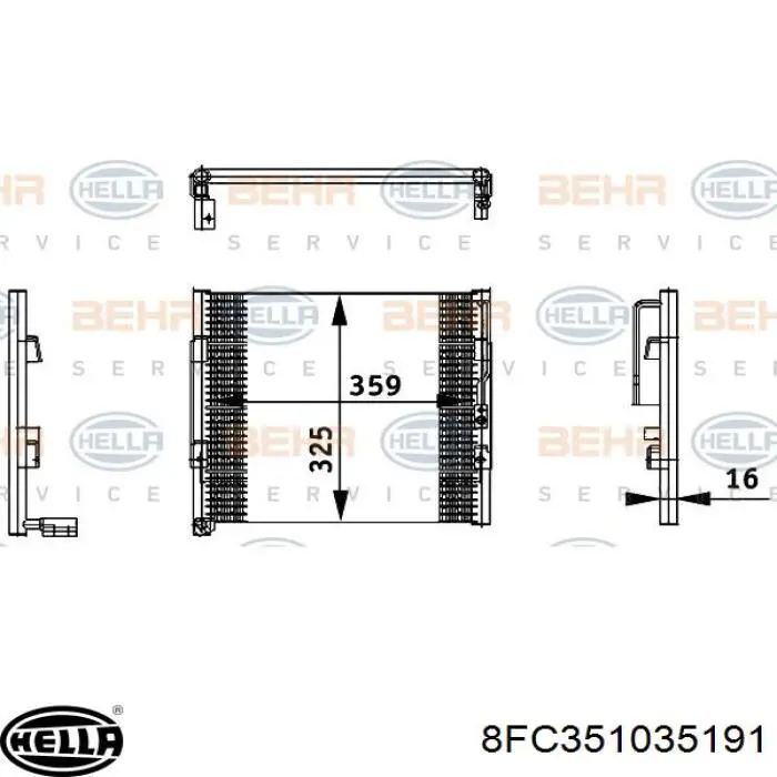 Condensador aire acondicionado A1248301370 Mercedes