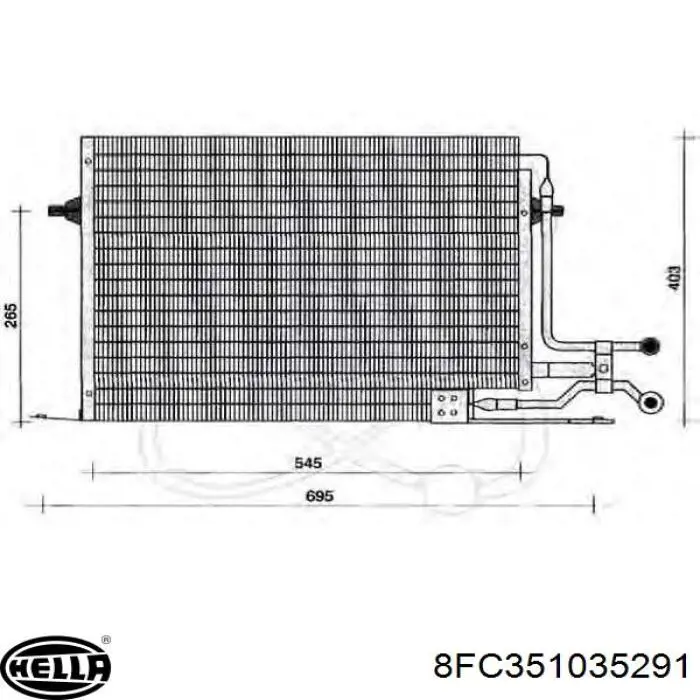 Radiador de aire acondicionado para Ford Mondeo (BNP)