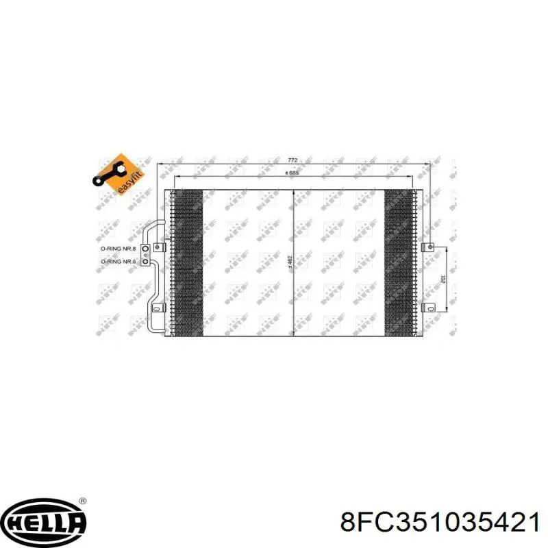 Comprar CA006 Peugeot/Citroen Condensador de aire acondicionado