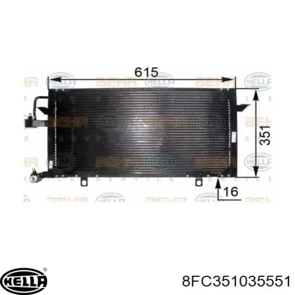 Condensador aire acondicionado 0030160003 Depo/Loro/Abakus