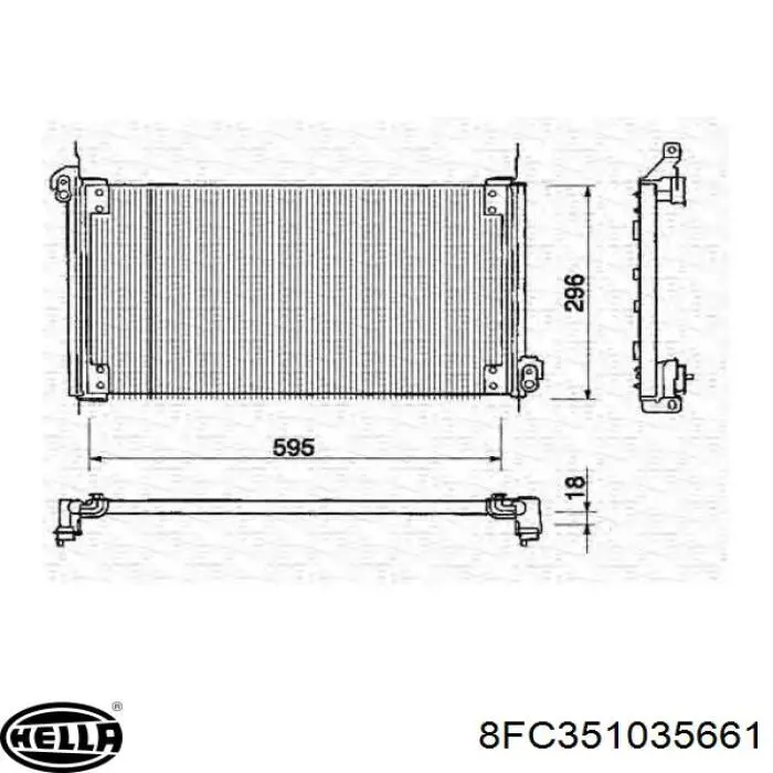 BC135 Magneti Marelli condensador aire acondicionado
