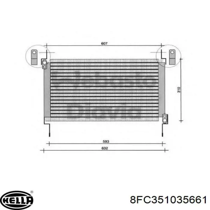  Condensador aire acondicionado Fiat Bravo 1