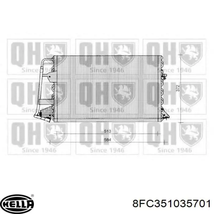 Comprar 8FC351035701 HELLA Condensador de aire acondicionado