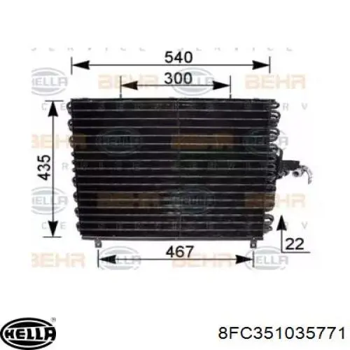 Condensador aire acondicionado 1248301670 Mercedes
