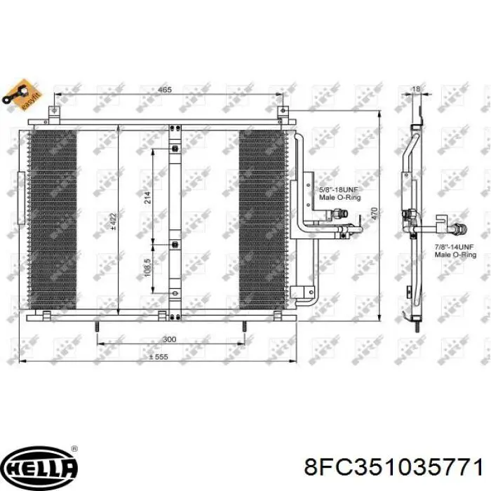 Condensador Mercedes 1248301670