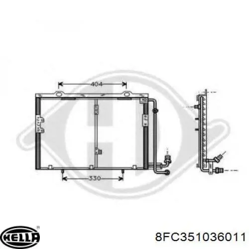 Condensador Mercedes 2028300870