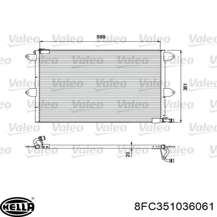 Comprar 6K0820413 VAG Condensador de aire acondicionado