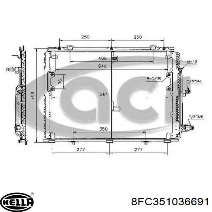 Condensador aire acondicionado 1408300570 Mercedes