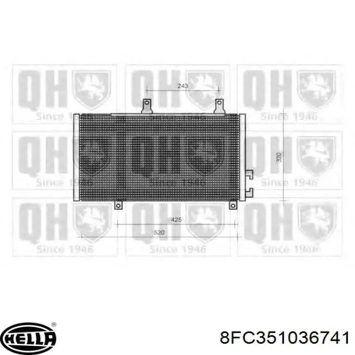 Comprar 8FC351036741 HELLA Condensador de aire acondicionado