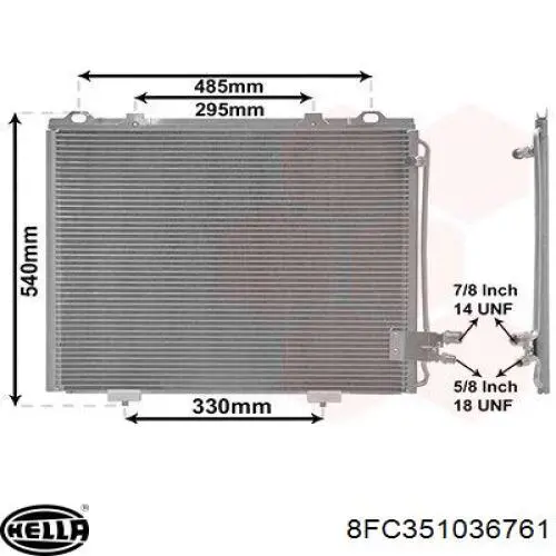 Condensador Mercedes 2108300570