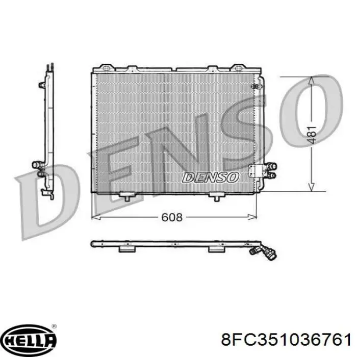2108300570 Mercedes Radiador de aire acondicionado