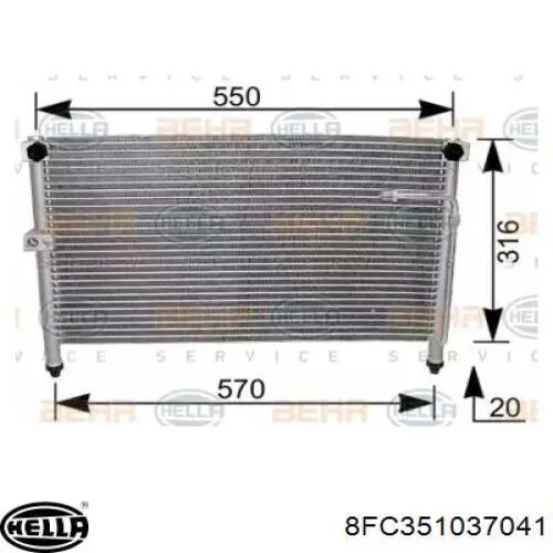 Comprar C00361480 Mazda Condensador de aire acondicionado