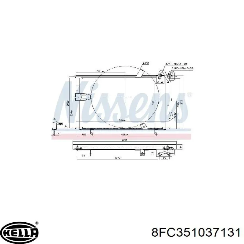 Condensador BMW 64538390956