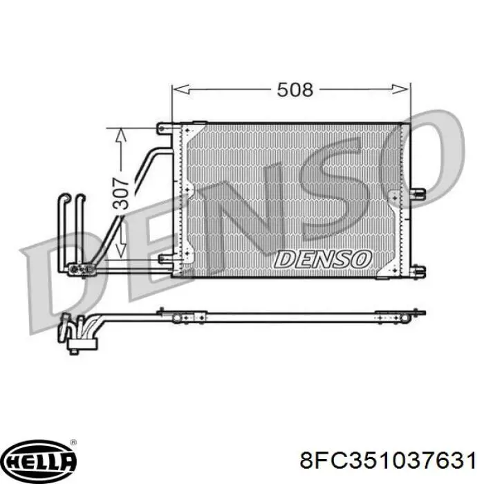 Condensador aire acondicionado 1850061 Opel