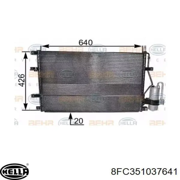 30676414 Volvo condensador aire acondicionado