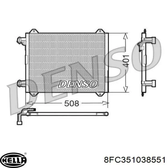 Condensador aire acondicionado 8Z0260403F VAG