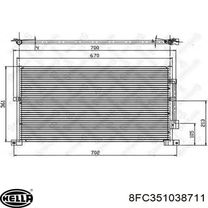 Comprar 1S7H19710AF Ford Condensador de aire acondicionado