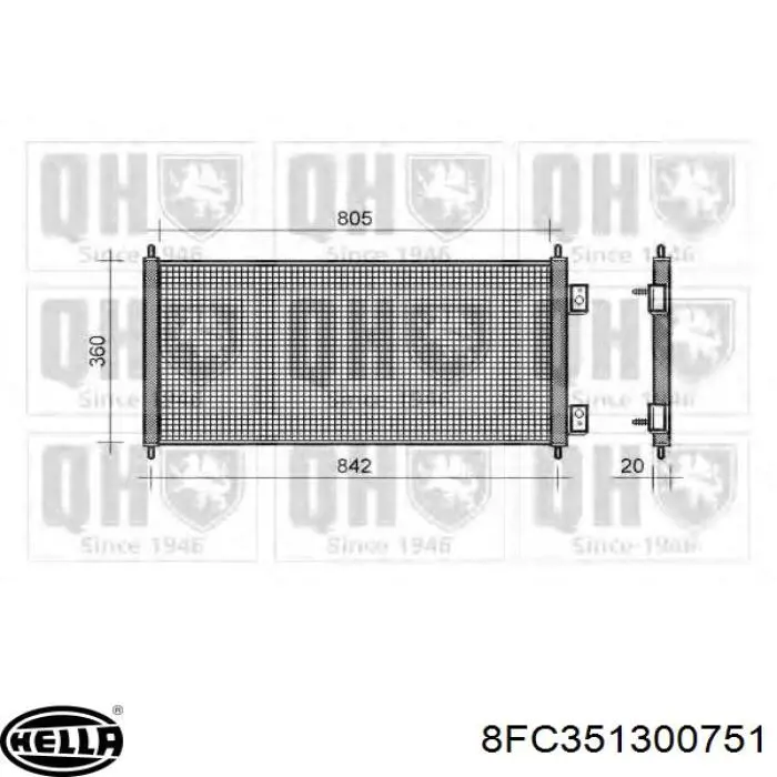 Radiador de aire acondicionado para Ford Transit (V184/5)
