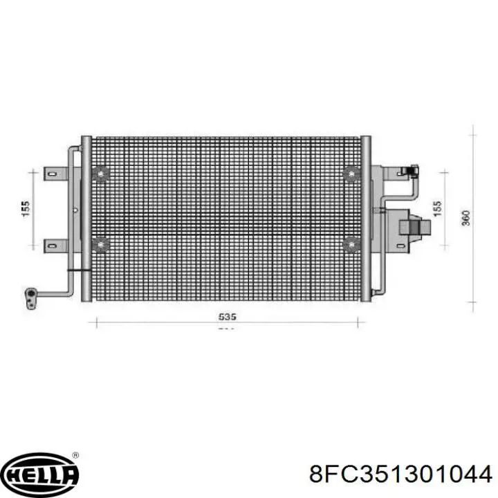 Comprar 1J0820411 VAG Condensador de aire acondicionado