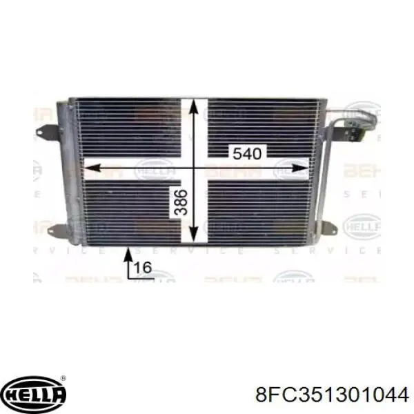 Condensador aire acondicionado 1J0820411 VAG