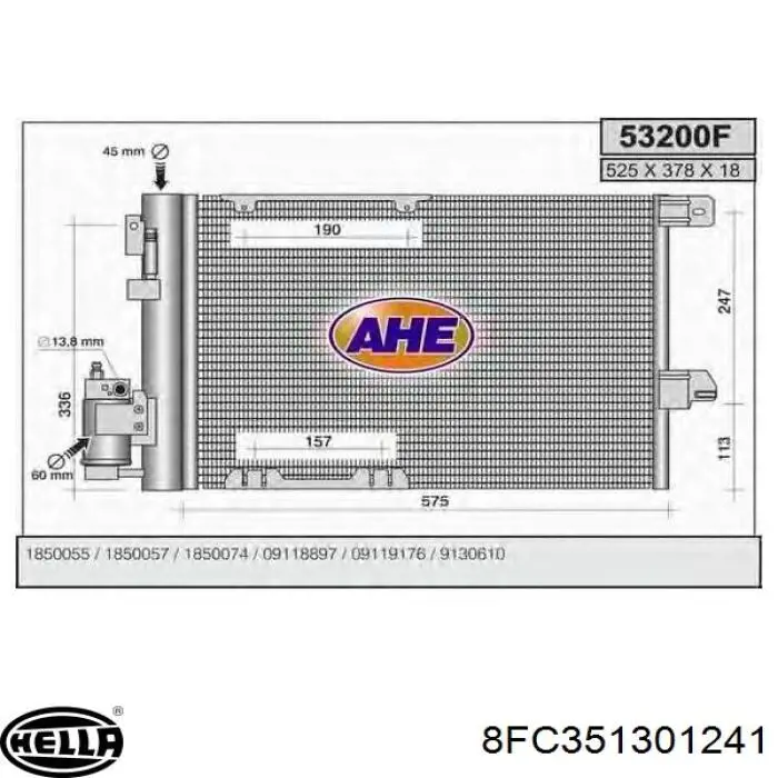 Aire acondicionado capacitor Opel 95515191 precio, desde 77,06 EUR