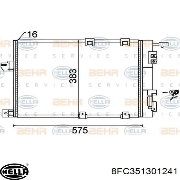 Radiador de aire acondicionado para Opel Astra (53, 54, 58, 59)