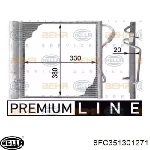 Condensador aire acondicionado BC810 Magneti Marelli