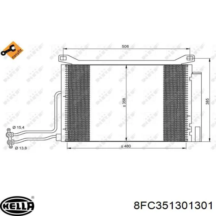 6918597 BMW Radiador de aire acondicionado