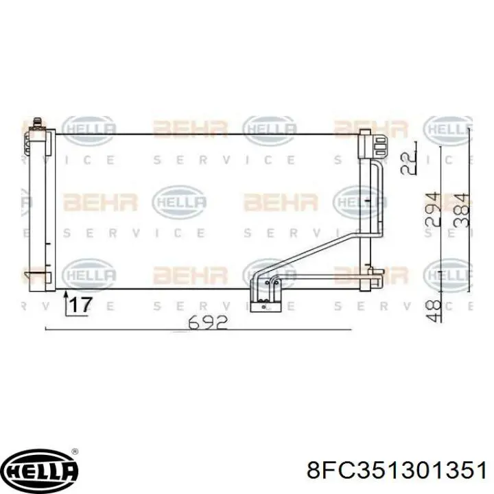 2035000554 Mercedes condensador aire acondicionado