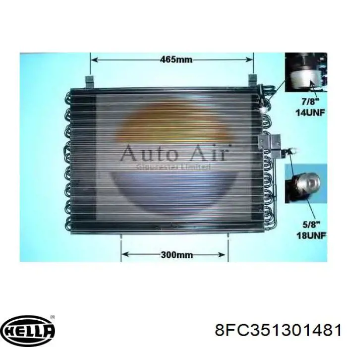 Condensador aire acondicionado A124830197064 Mercedes