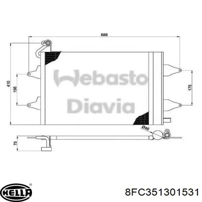 Comprar 8FC351301531 HELLA Condensador de aire acondicionado
