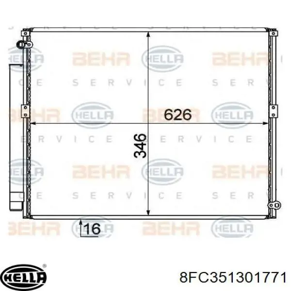 1850097 Opel Radiador de aire acondicionado