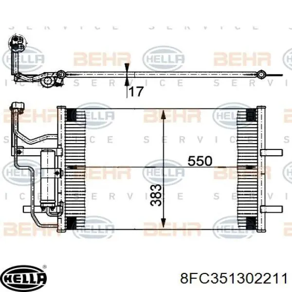 BP4K61480D Mazda condensador aire acondicionado