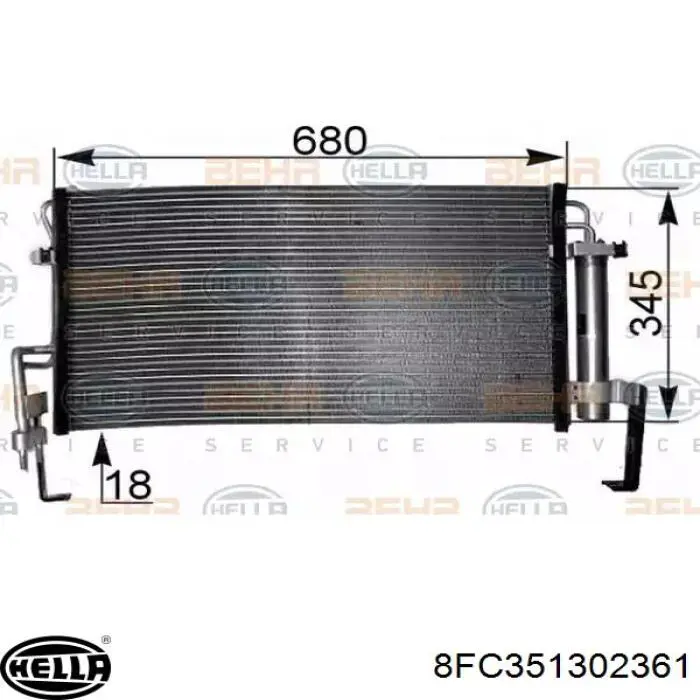 C12166 Sato Tech Radiador de aire acondicionado
