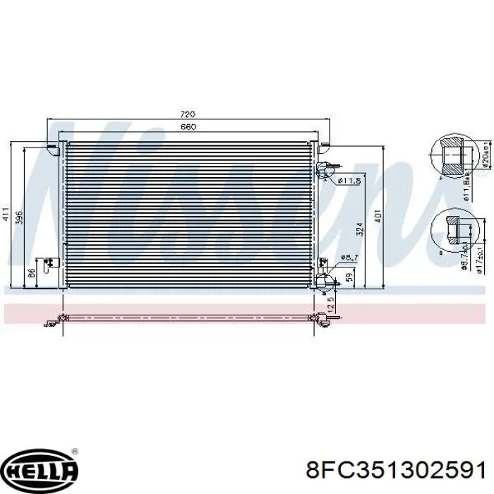 Comprar 871870QB Fiat/Alfa/Lancia Condensador de aire acondicionado