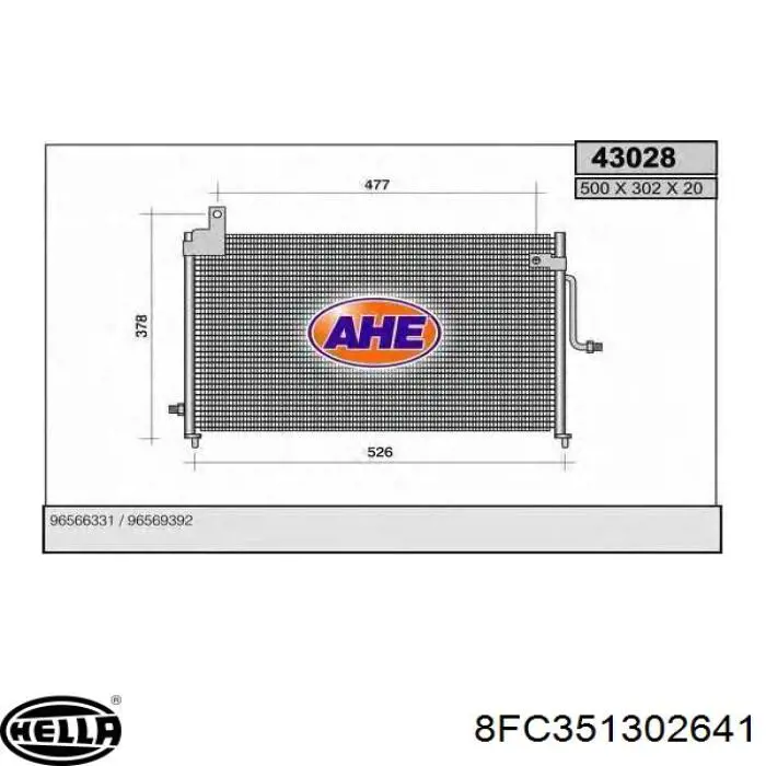 AC416000S Mahle Original condensador aire acondicionado