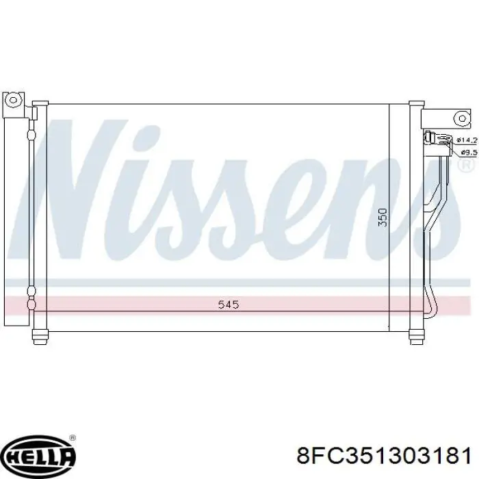 BC957 Magneti Marelli condensador aire acondicionado