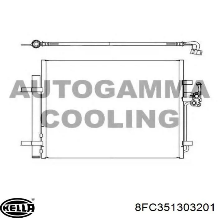 Condensador aire acondicionado 8FC351303201 HELLA