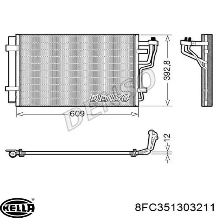 Radiador de aire acondicionado para Hyundai Elantra (HD)
