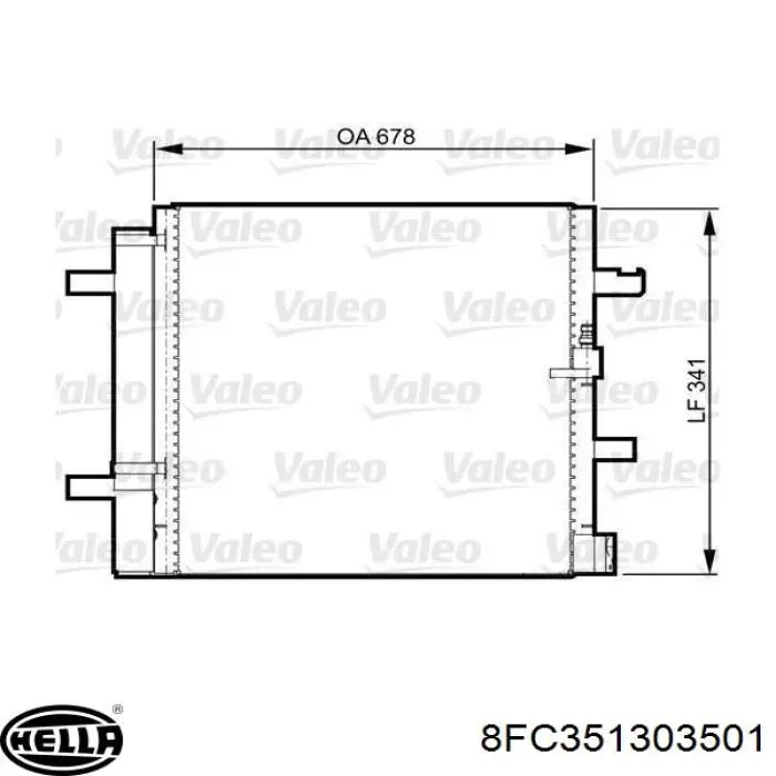 Comprar 8FC351303501 HELLA Condensador de aire acondicionado
