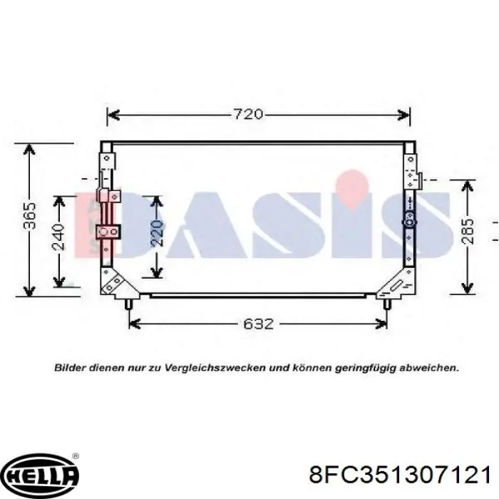 8FC 351 307-121 HELLA condensador aire acondicionado