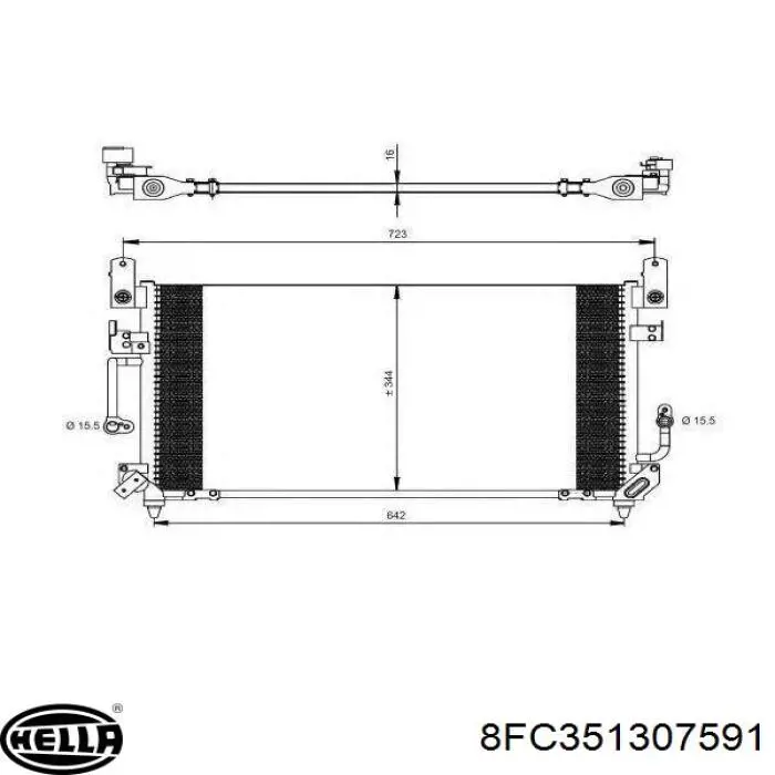 Condensador aire acondicionado 8846160052 Toyota